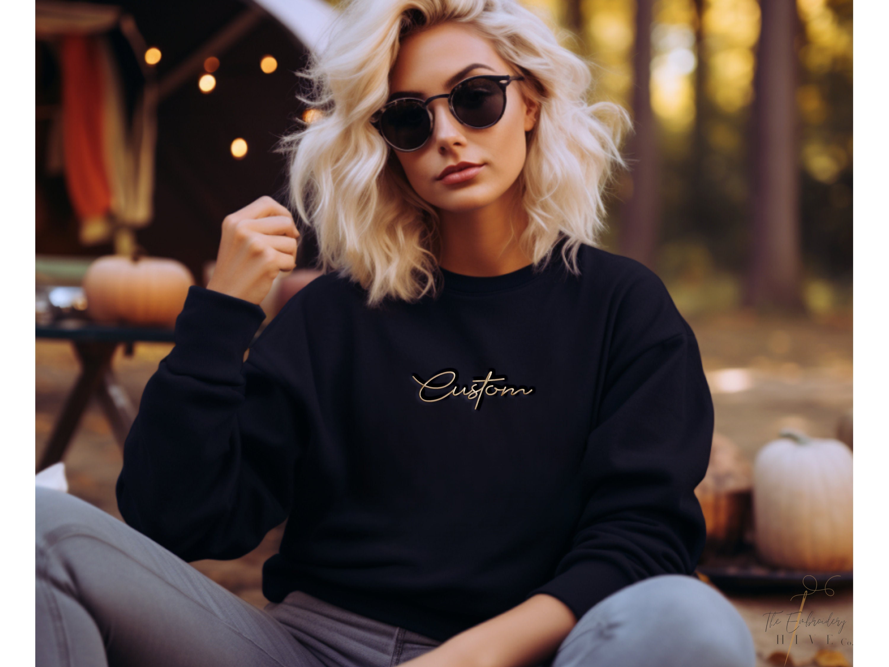 Custom Embroidered Sweatshirt, Custom Embroidered Varsity Crewneck, Embroidery Crewneck, Personalized Sweatshirt, Embroidered Sweatshirt X30