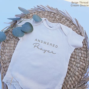 Embroidered Answered Prayer Onesies Brand He Answered Bodysuit Best