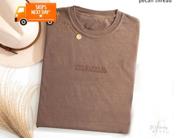 Camisa bordada para mamá, regalo de Navidad para mamá, regalo de cumpleaños para mamá primeriza, regalo del Día de la Madre para mamá, Gigi, Nana, camiseta para mujer 195