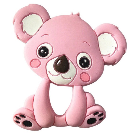 Chewing Cartoon Bear Food Grade Biting Silicone Teething Baby Teether Safety
