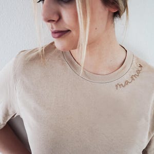 Embroidered Mama Shirt, Mom Shirt, Mommy Shirt, Mama T-Shirt, Cute Mom Shirt, Mother's Day Gift, Mom Life Shirt, Mama Shirt, Women 120 image 2