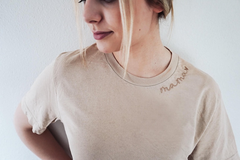Embroidered Mama Shirt, Mom Shirt, Mommy Shirt, Mama T-Shirt, Cute Mom Shirt, Mother's Day Gift, Mom Life Shirt, Mama Shirt, Women 120 image 2