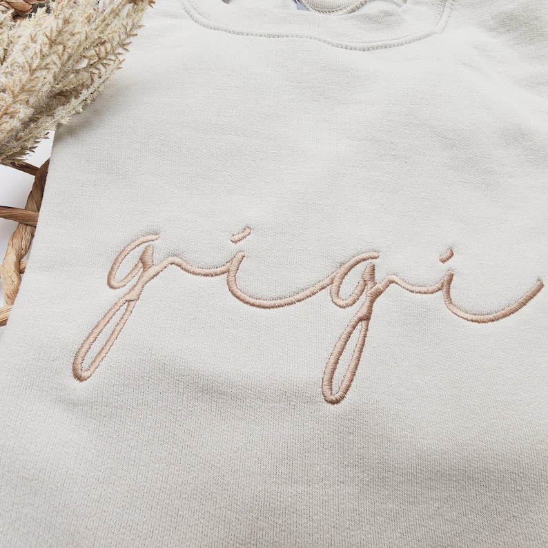 Embroidered Gigi Sweatshirt, Grandma Sweatshirt Embroidered, Custom Grandma Crewneck, Mother's Day Gift, Christmas Gift, Mimi, Women 105 image 3