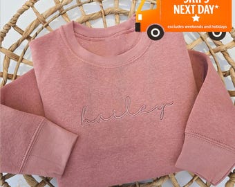 Embroidered Custom Name Sweatshirt Toddler sweatshirt Custom Name Toddler Sweatshirt, Personalized Name Sweatshirt Boy Girl Z90