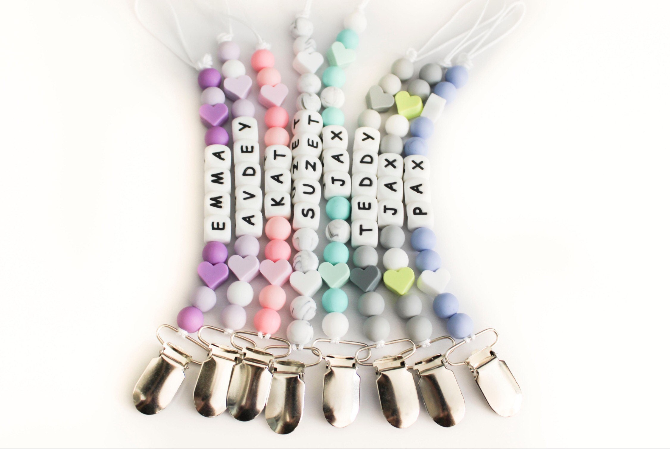 Personalized Pacifier Clips Silicone Pacifier Clips pacifier Etsy