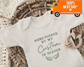 Hand Picked By My Grandma In Heaven ONESIES® brand Hand Picked in Heaven ONESIE® brand Pregnancy Announcement to Grandparents Z202