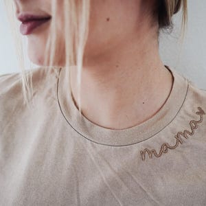 Embroidered Mama Shirt, Mom Shirt, Mommy Shirt, Mama T-Shirt, Cute Mom Shirt, Mother's Day Gift, Mom Life Shirt, Mama Shirt, Women 120 image 4