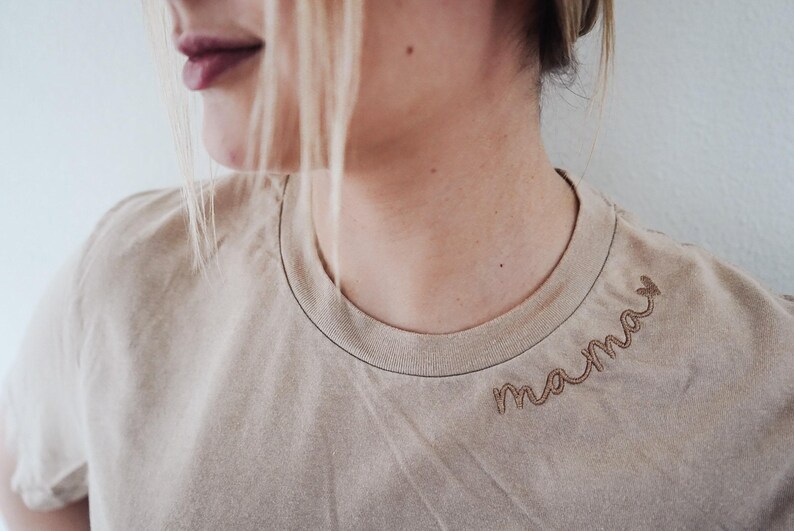 Embroidered Mama Shirt, Mom Shirt, Mommy Shirt, Mama T-Shirt, Cute Mom Shirt, Mother's Day Gift, Mom Life Shirt, Mama Shirt, Women 120 image 4