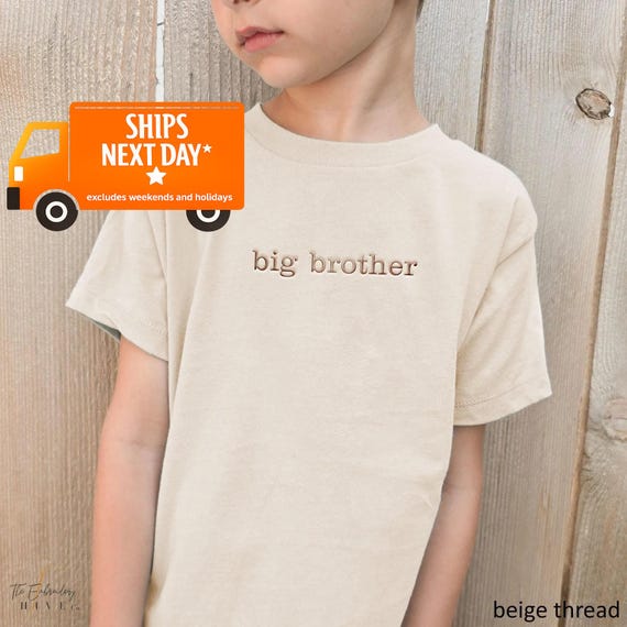 Embroidered Big Brother Shirt, Big Bro Shirt, Pregnancy Announcement Shirt T Shirt, Personalized Name Shirt Kids name T-Shirt, Siblings 824