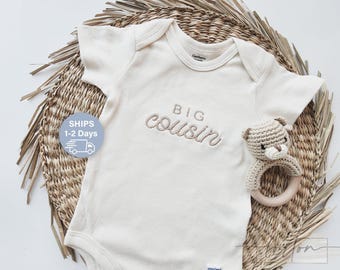 Embroidered Big Cousin ONESIES® brand, Cousin Crew, Cute Cousin Baby ONESIES® brand, Pregnancy Announcement to Family Friends Siblings 814
