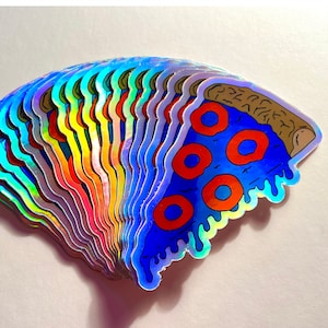 Phish Donut Pizza Hologram Sticker