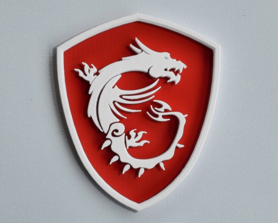 msi dragon logo gaming g series plaque etsy etsy