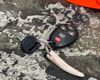 Handmade Whitetail Deer Antler Tine Keychain