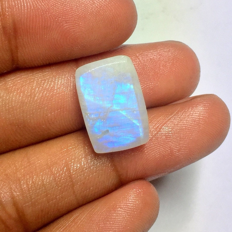100/% Natural..AAA Rare Moon stone Gemstone,Cabochon,Top Quality Rainbow Loose Gemstone 16x11x6mm 12 Cts
