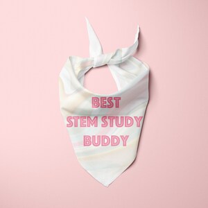 STEM Study Buddy Soft Graphic T-Shirt Dog Bandana, Gifts for STEM teacher, Gifts for Women in STEM, Science Technology Engineering Math