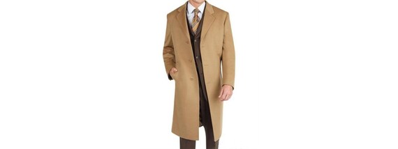 Mens khaki 2025 wool coat