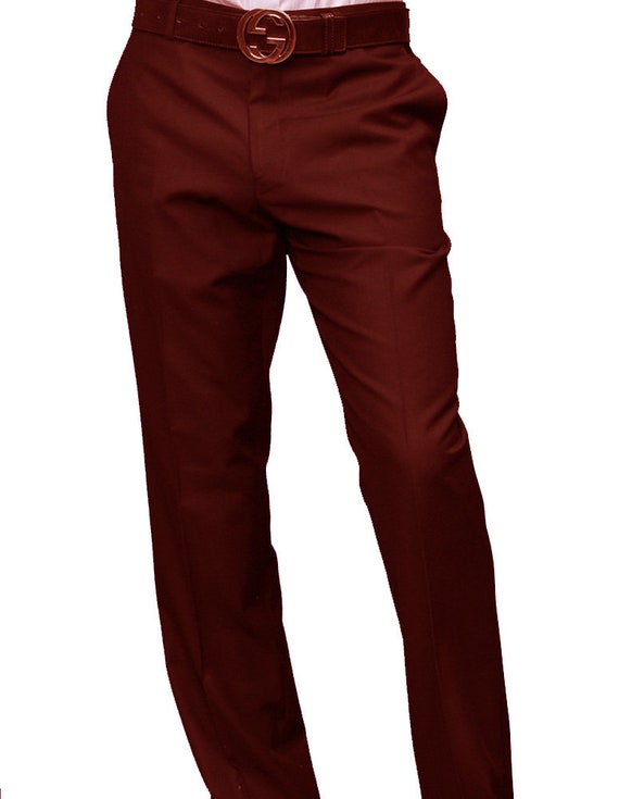 Dolce & Gabbana Dark Red Cotton Mens Chinos Trouser Dress Pants – AUMI 4