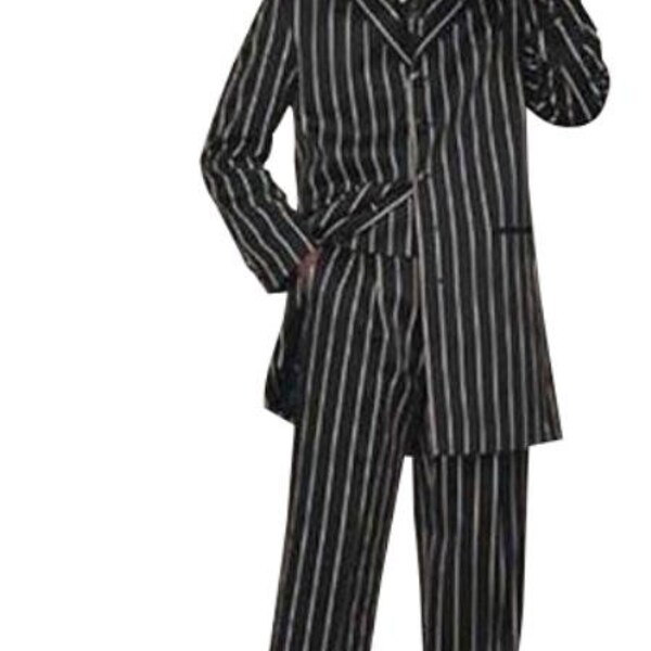 Bold With White Chalk Pronounce Pinstripe 2 Button Style Vested Available In 4 Colors - Three Piece Suit