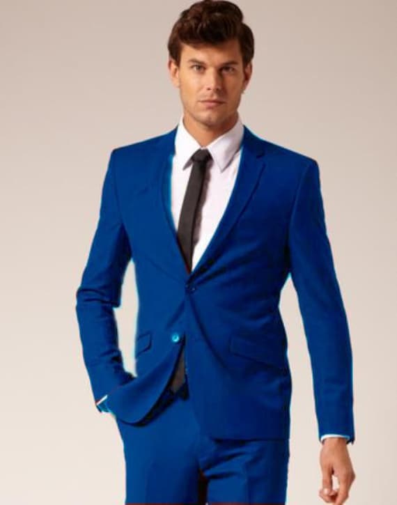 Mens Formal 2 Button Plain Suit