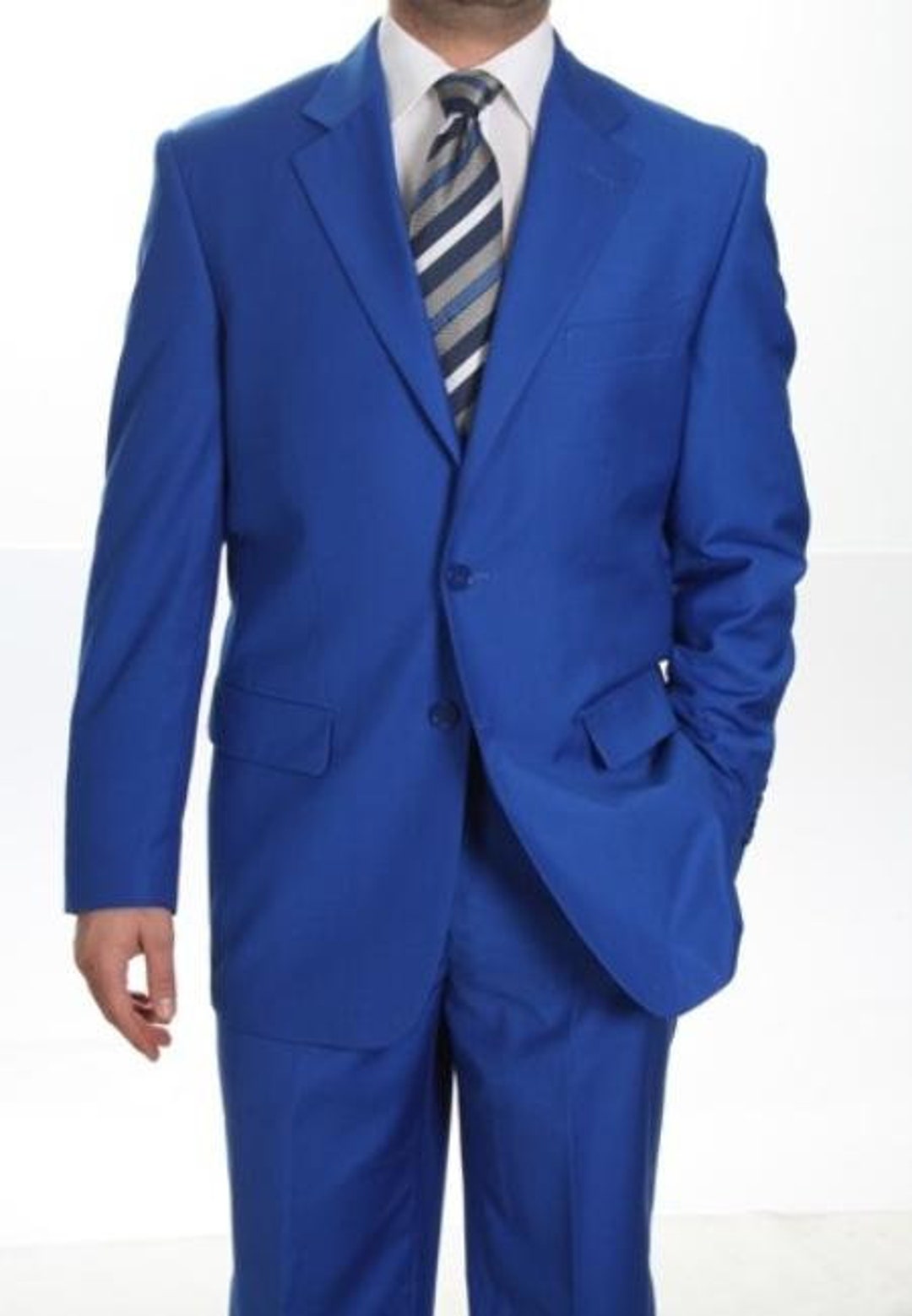 Men's Royal Blue Two Button   Blazer main image 0