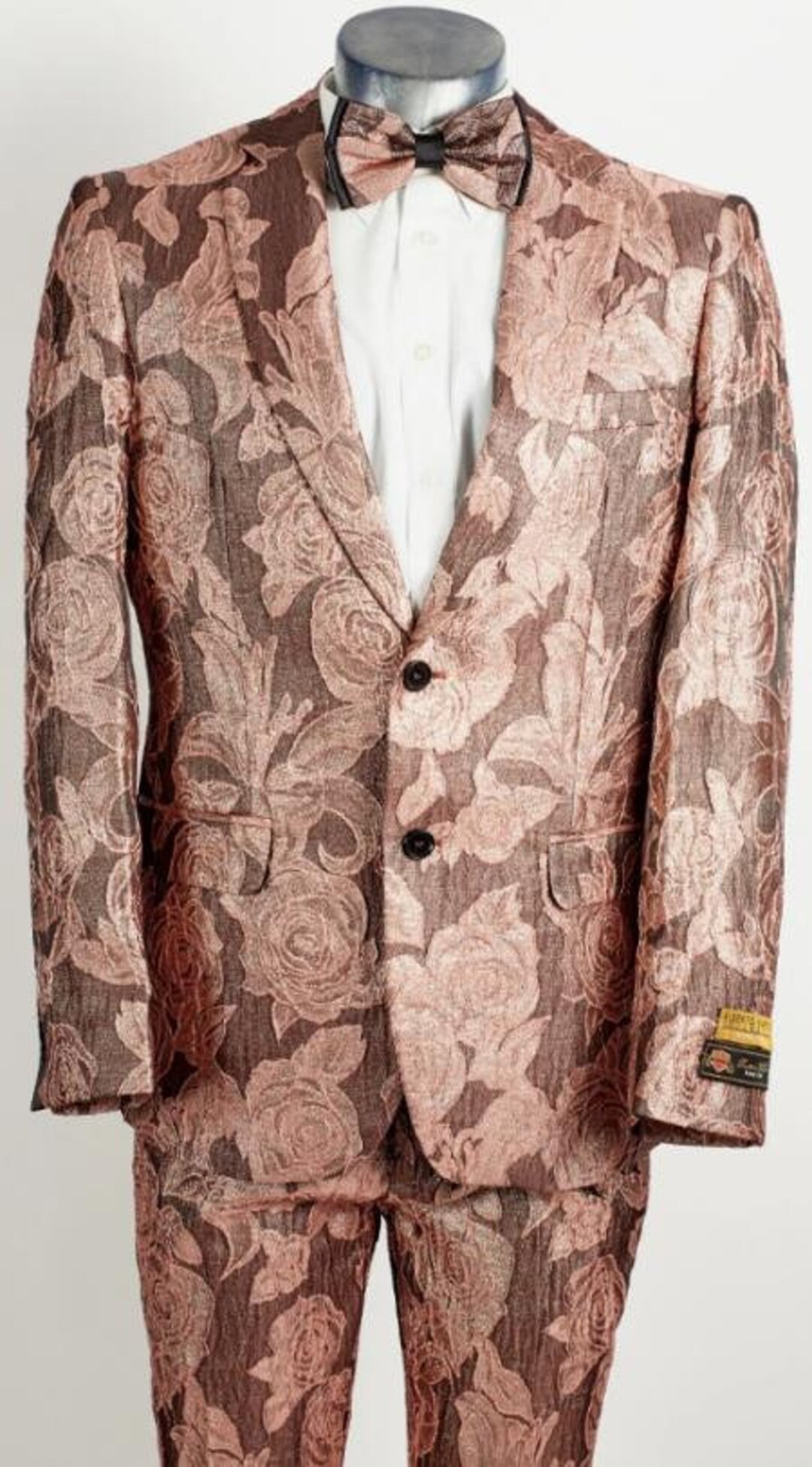 Rose gold top suit jacket mens