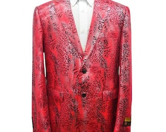 Men's White Alligator Ostrich Python Print Shirt by EJ Samuel