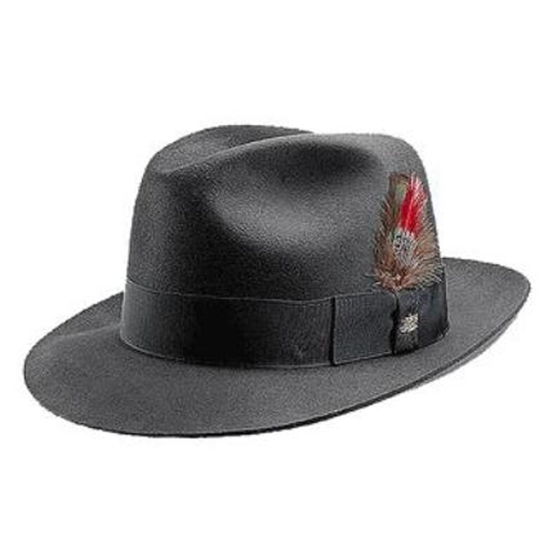 Charcoal Untouchable Mens Fedora Wool Dress Hat Very Soft And Etsy
