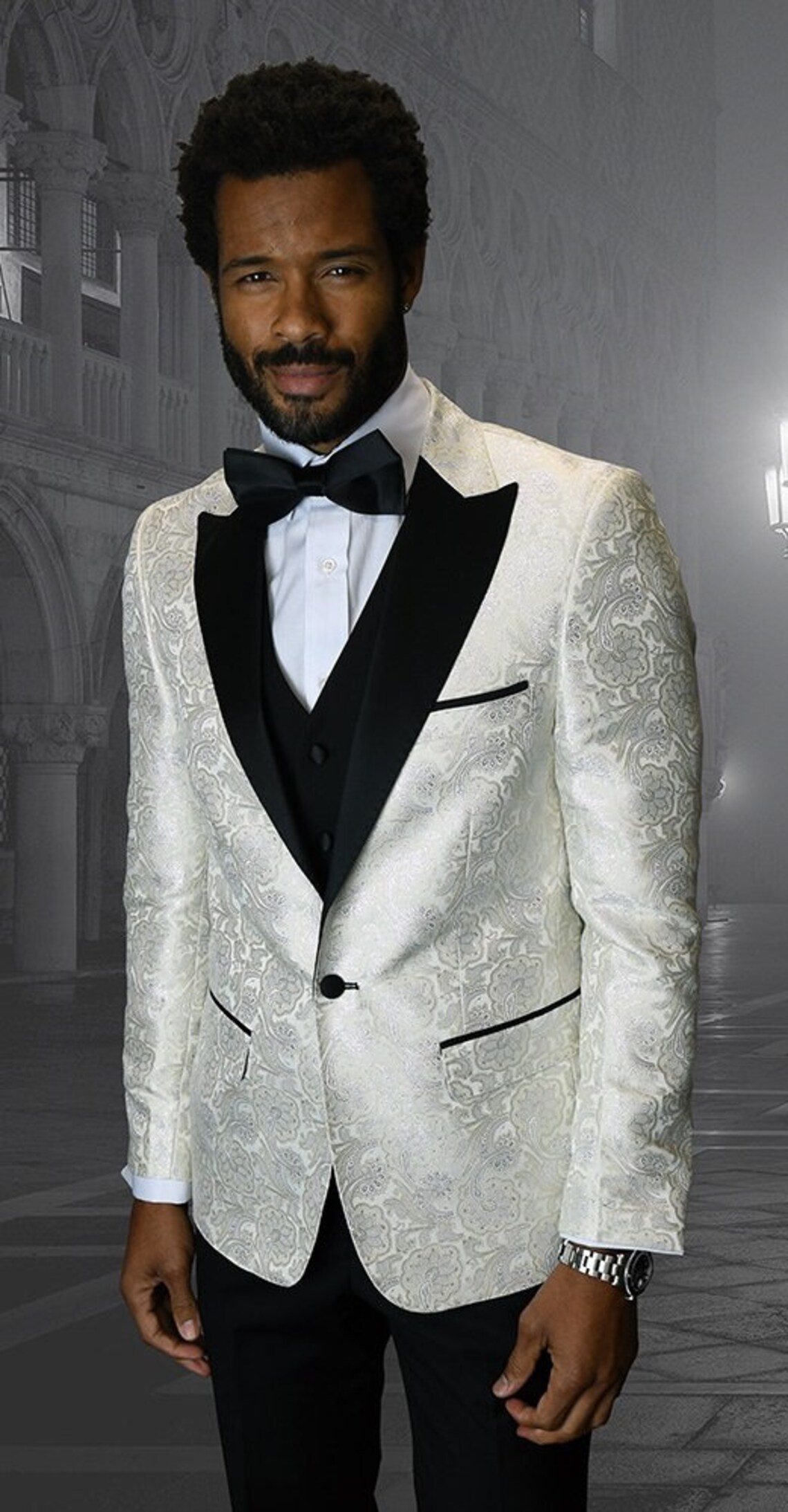 Mens Stylish Slim Fit Fashion Suit by Statement Bellagio White Etsy