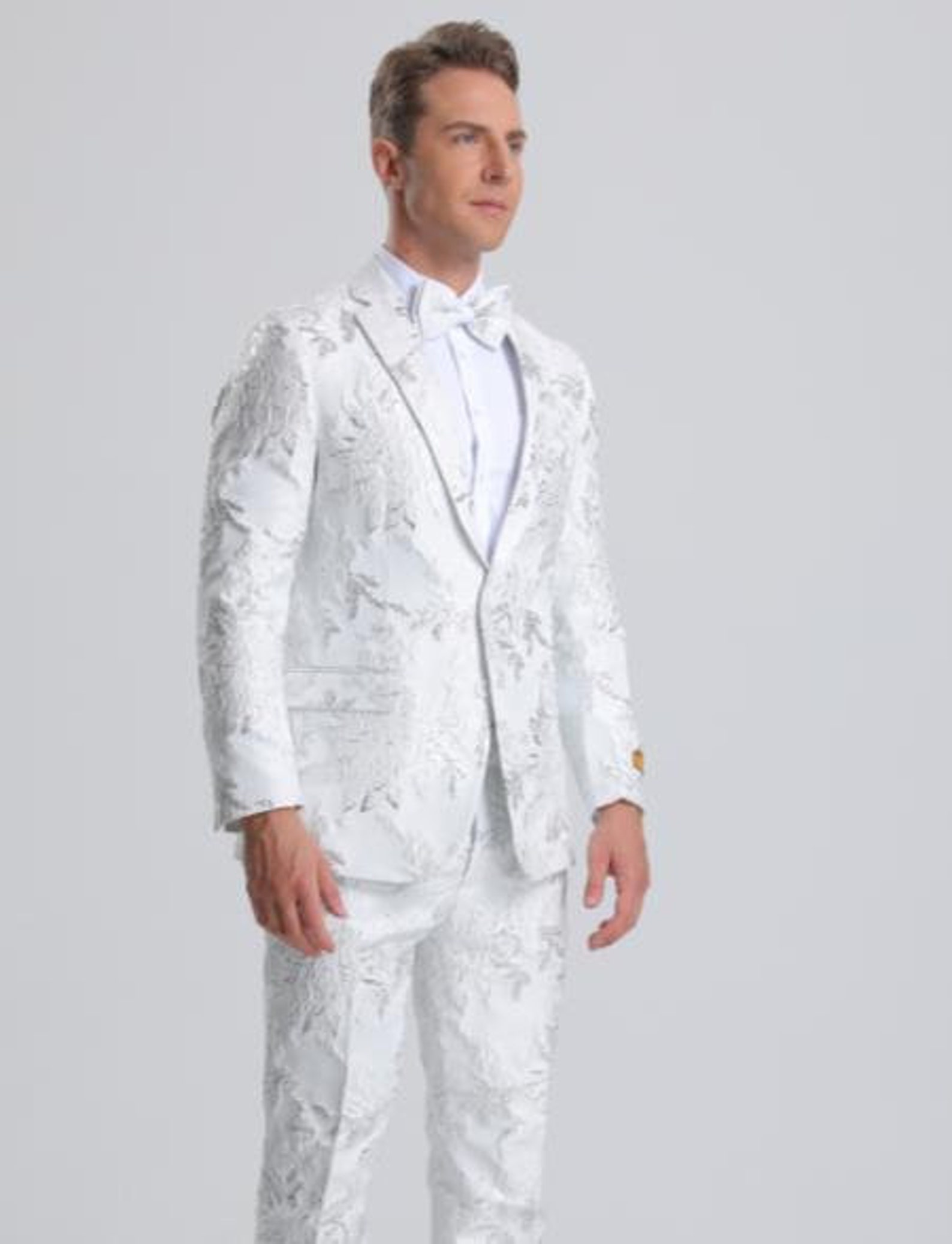 Paisley Suits Wedding Tuxedo Groom White Suit Matching - Etsy