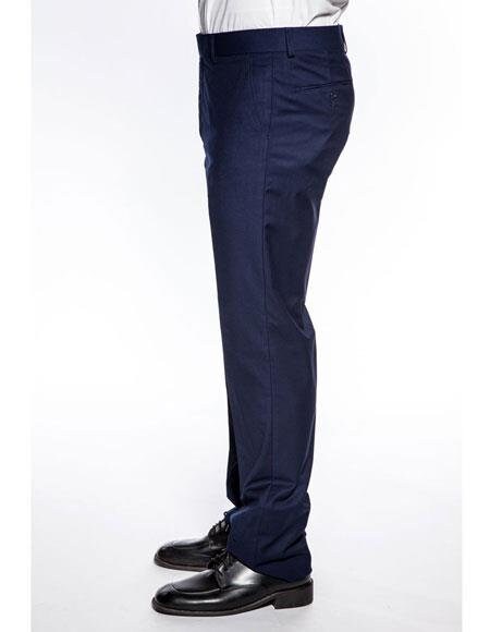 30001 Blue Extra Slim Fit Cotton Suit main image 0