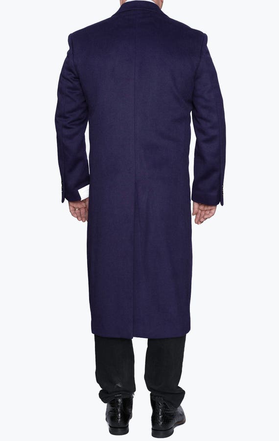 Purple long shop coat mens