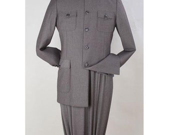 black mao suit