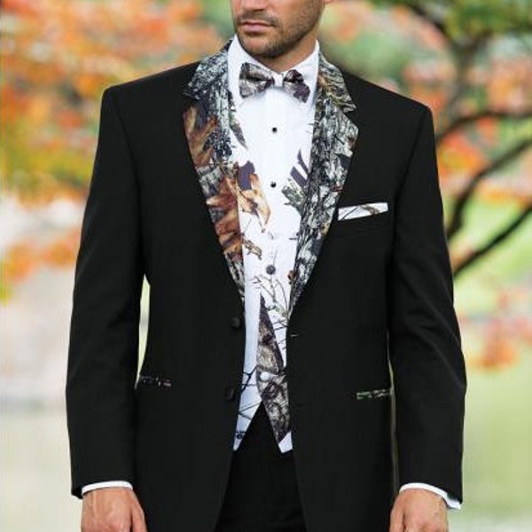 Camo Tuxedo - Camouflage Tuxedo - Camo Wedding Black Suit main image 0