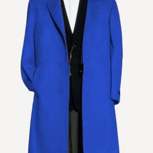 Royal blue sales overcoat mens