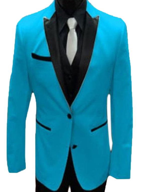 turquoise tuxedo jacket
