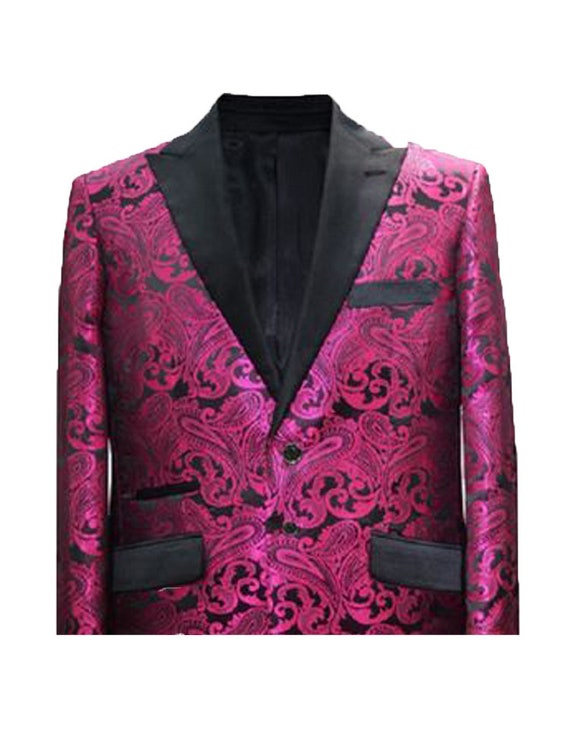 Mens Paisley Blazers Fuchsia Dinner Jacket Alberto Paisley-400 - Etsy