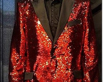 sparkly red blazer