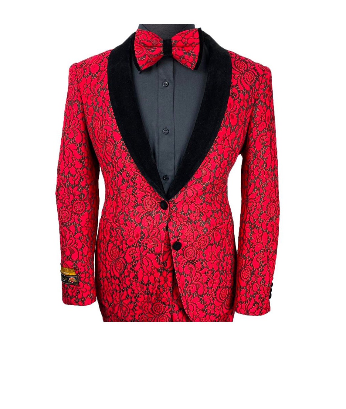 Mens Floral Prom Tuxedo With Matching Pants & Bowtie - Etsy