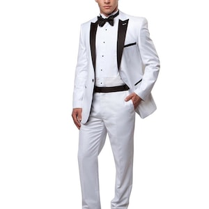 White & Black Peak Tuxedo by Soprano