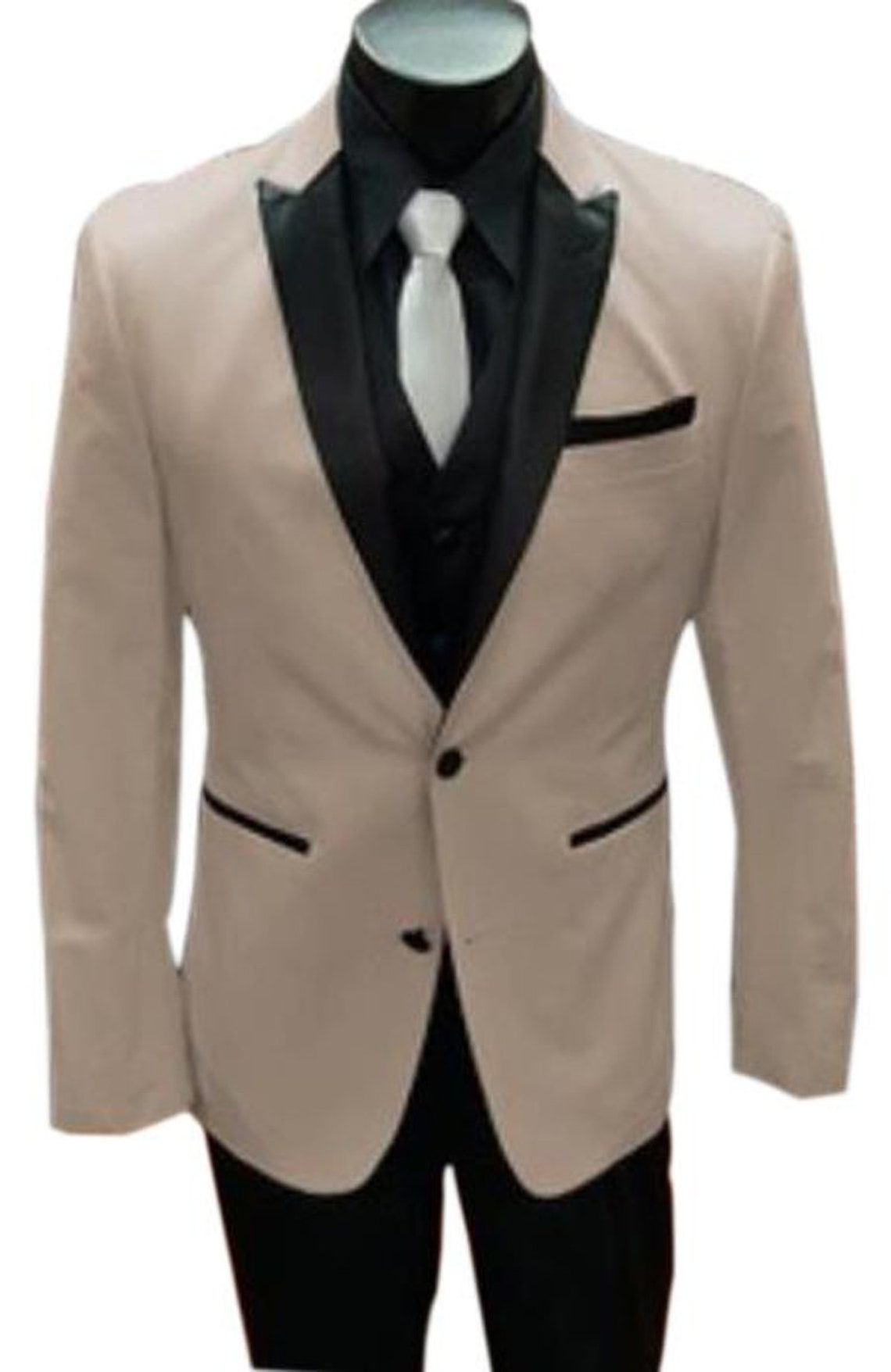Men's Tan Tuxedo Khaki Beige Tuxedo Vested Suit Etsy.de