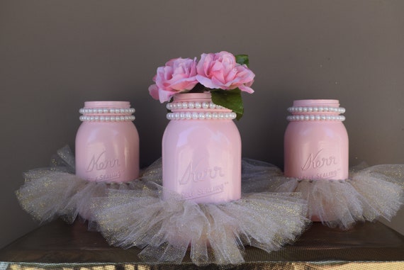 mason jar tutu centerpieces