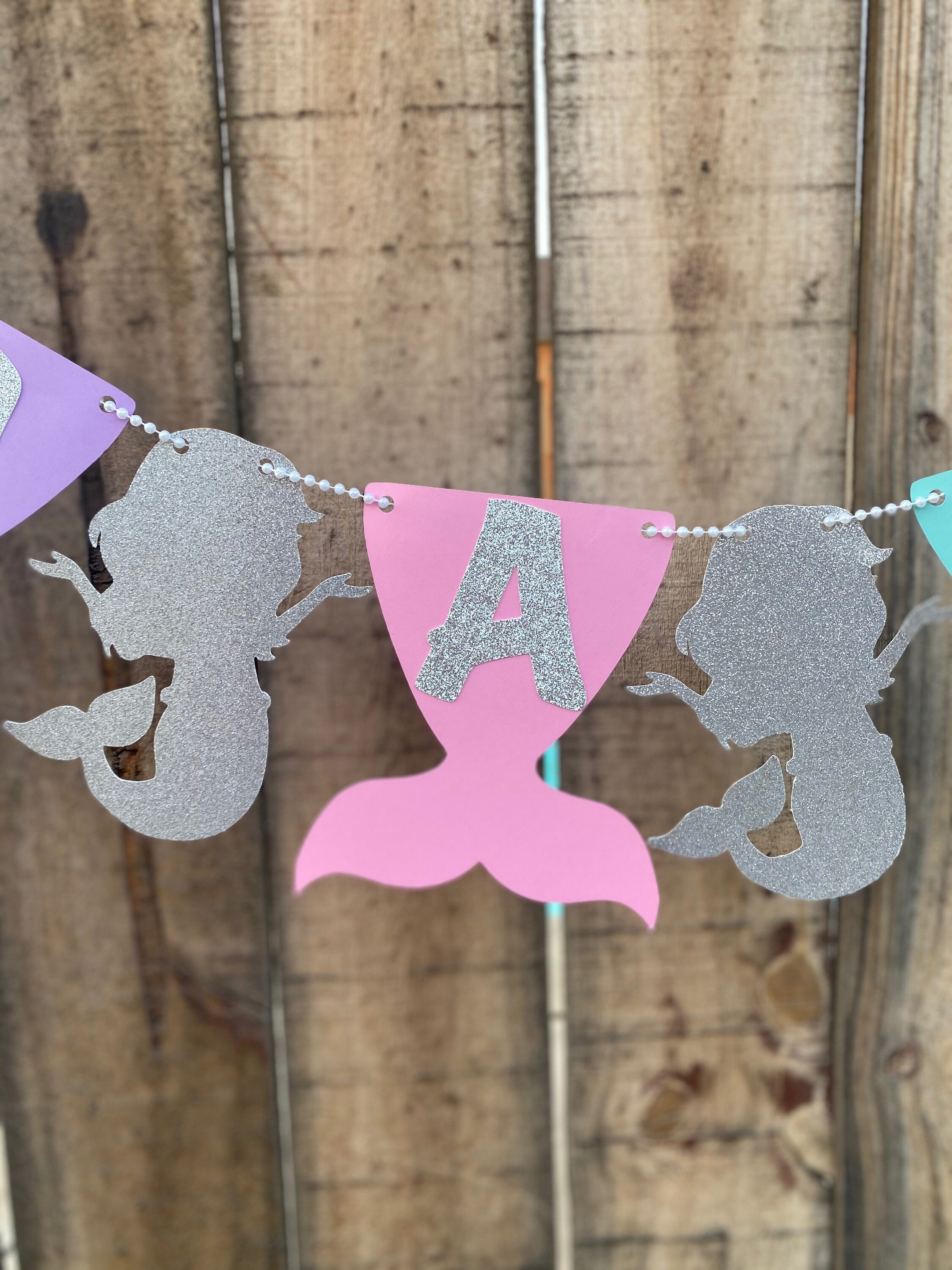 Its a girl mermaid banner mermaid baby shower mermaid baby | Etsy