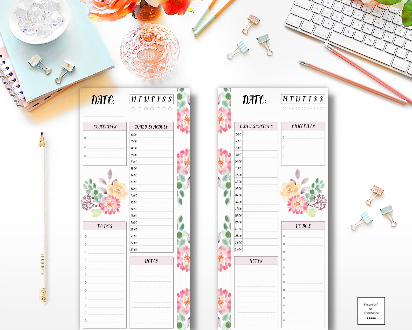 Happy Planner Classic Skinny Daily Inserts Bundle HP Half Etsy