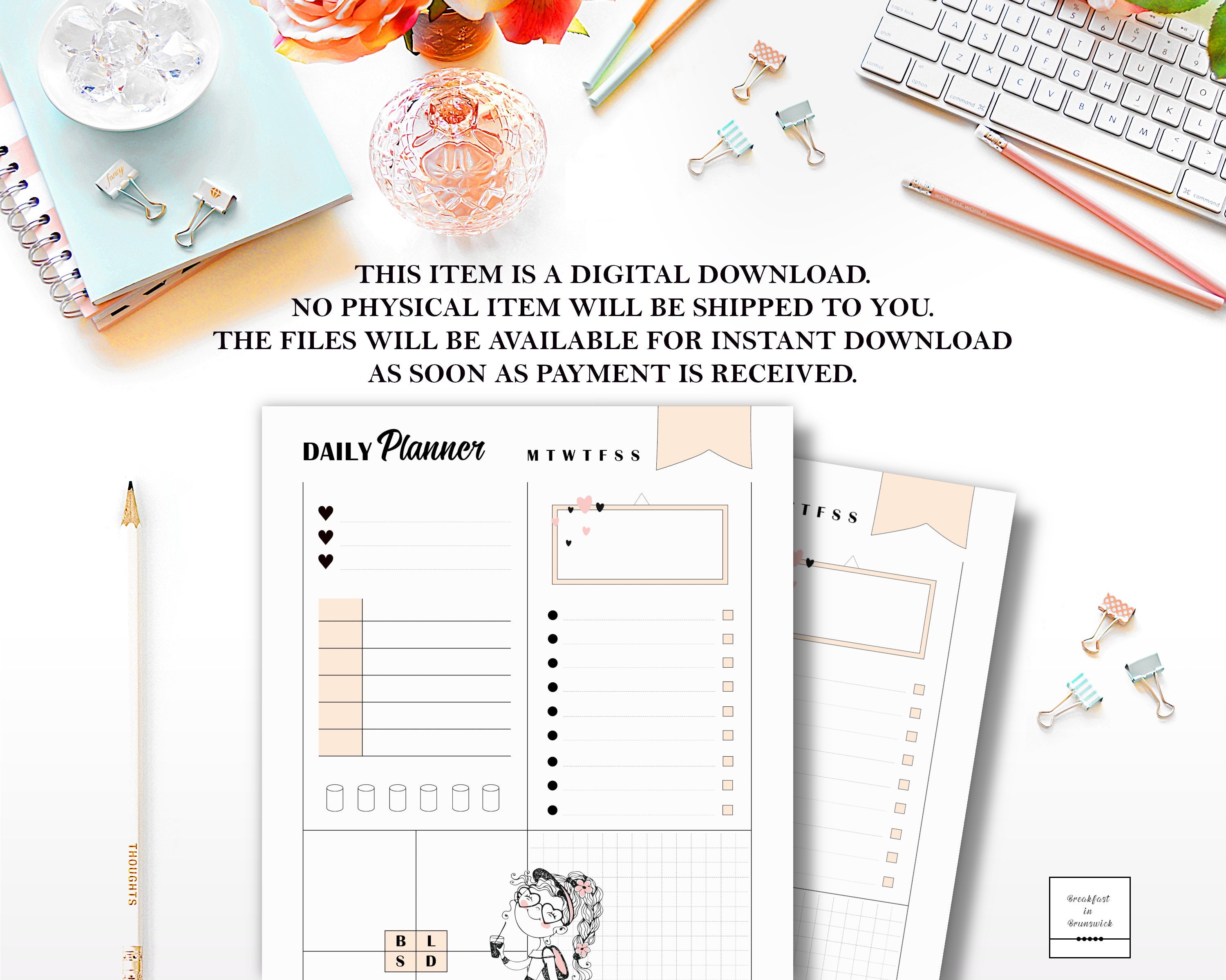 classic-happy-planner-daily-pages-printable-undated-day-etsy