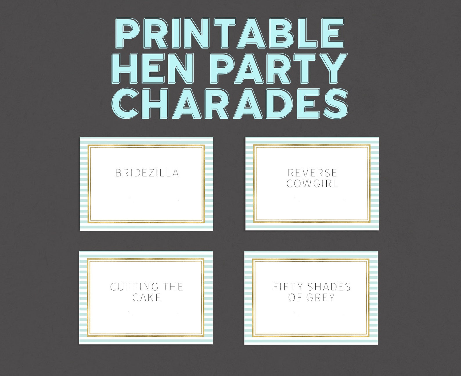 Printable Hen Party Charades Game Naughty Hen Party | Etsy