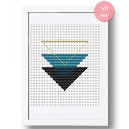 Modern Cross Stitch Pattern Geometric Diamonds Pattern Pdf - Etsy