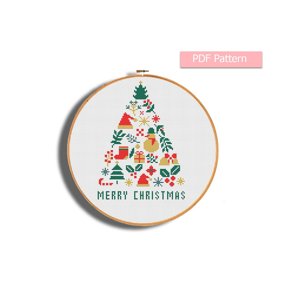 Christmas Cross Stitch Pattern Christmas Tree Chart