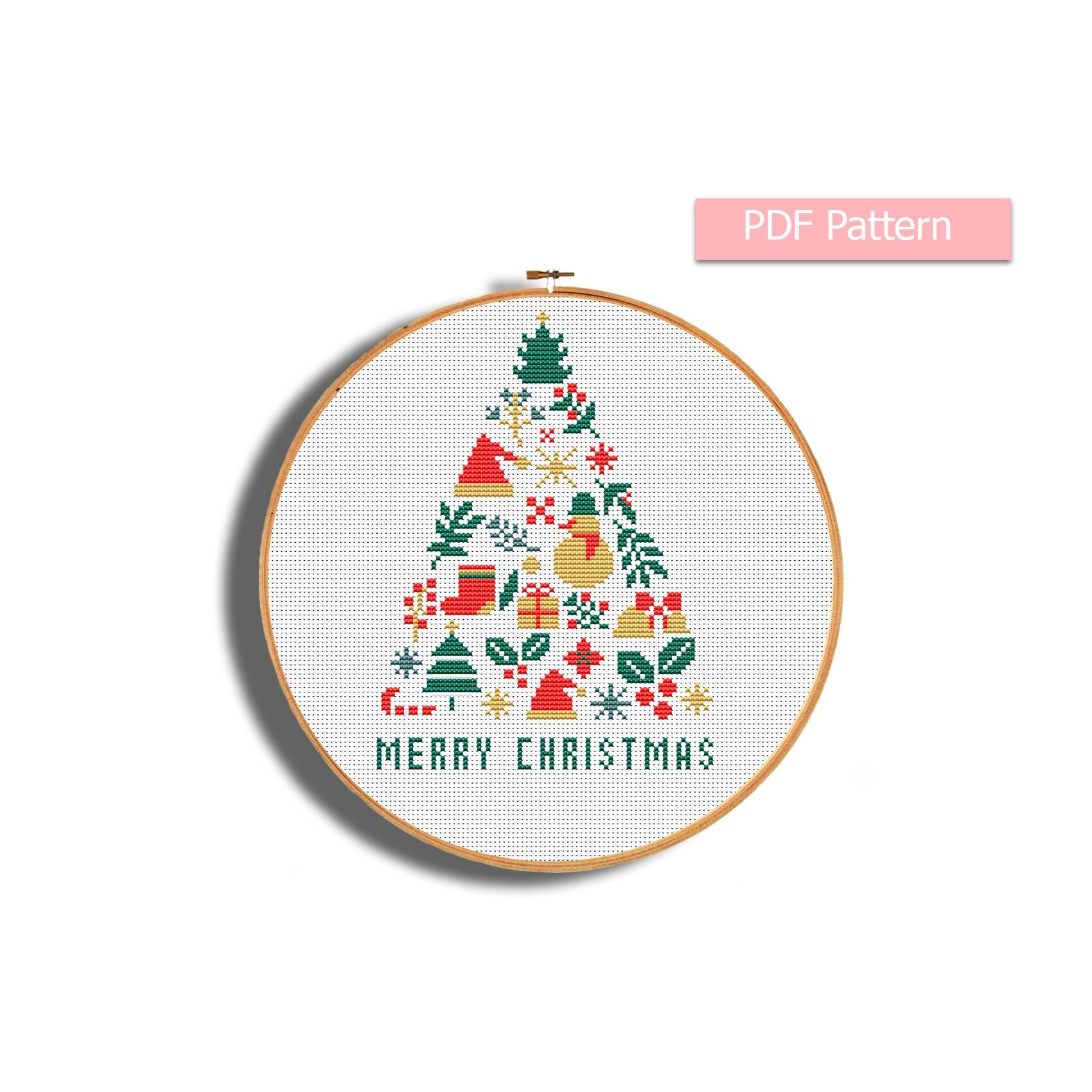Christmas Cross Stitch Pattern Christmas Tree Chart