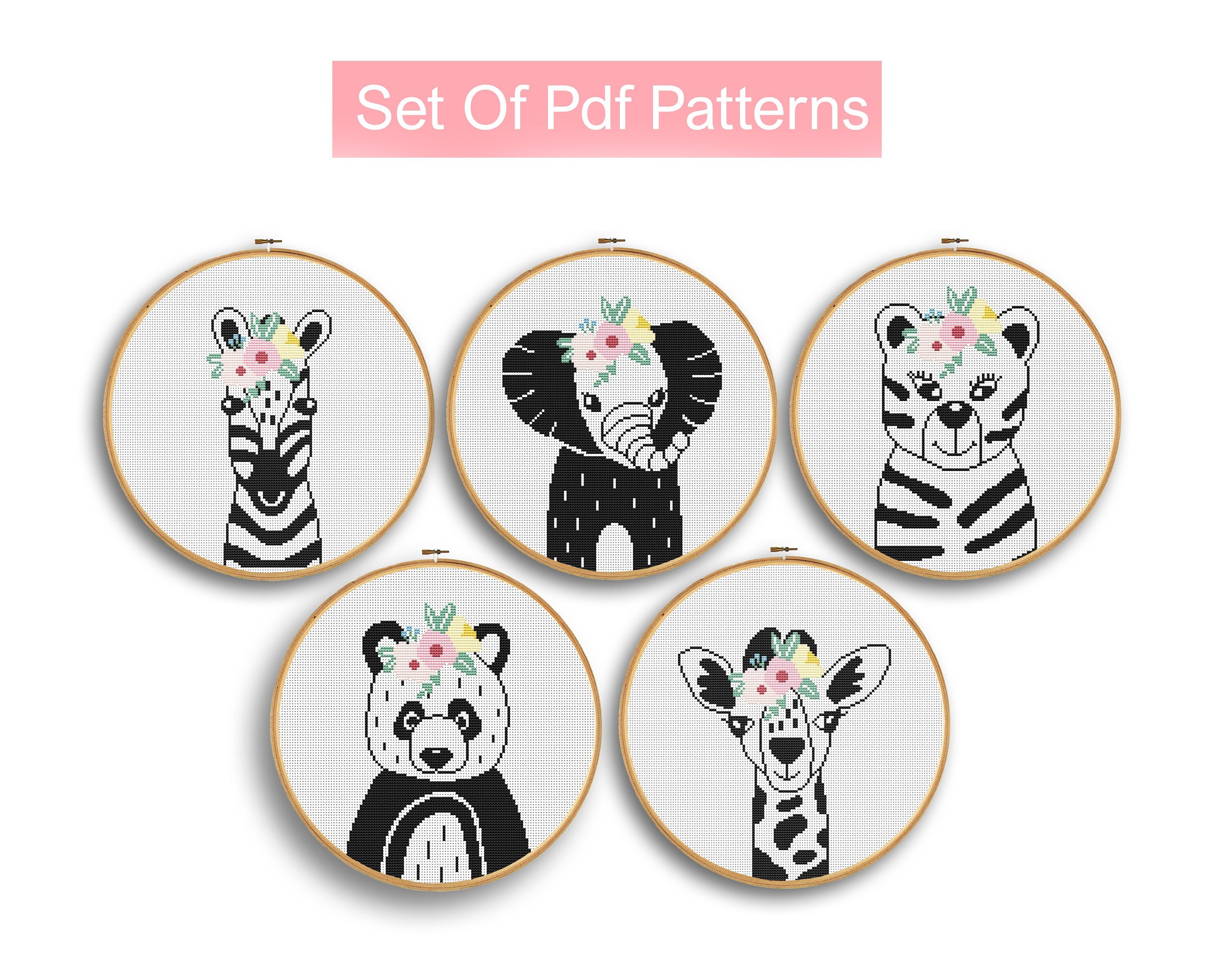 Set of 5 Animals Patterns Scandinavian Cross Stitch Nursery - Etsy Set of 5 Animals Patterns Scandinavian Cross Stitch Nursery - Etsy