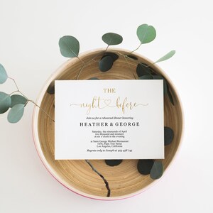 The night before Invitation Template Printable Wedding | Etsy
